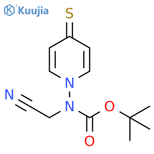 Carbamic acid, (cyanomethyl)(4-thioxo-1(4H)-pyridinyl)-,1,1-dimethylethyl ester structure
