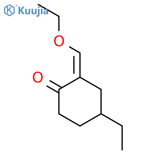 2-(ethoxymethylidene)-4-ethylcyclohexan-1-one structure
