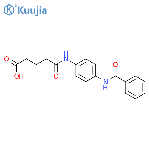 5-oxo-5-({4-[(phenylcarbonyl)amino]phenyl}amino)pentanoic acid structure