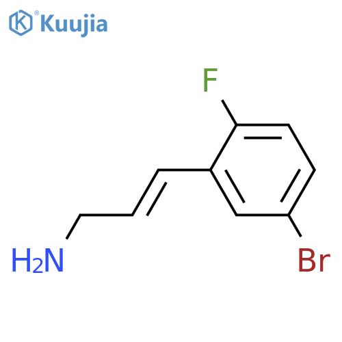 3-(5-bromo-2-fluorophenyl)prop-2-en-1-amine structure