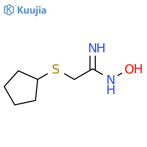 2-(cyclopentylsulfanyl)-N'-hydroxyethanimidamide structure