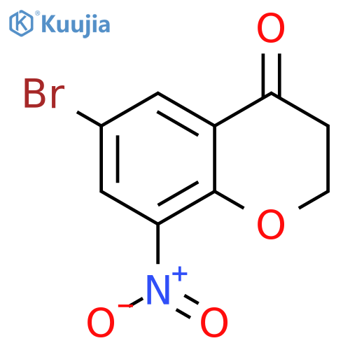 6-bromo-8-nitro-3,4-dihydro-2H-1-benzopyran-4-one structure