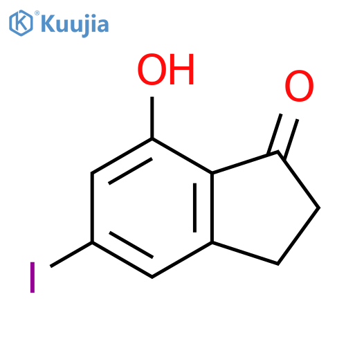 7-Hydroxy-5-iodo-indan-1-one structure