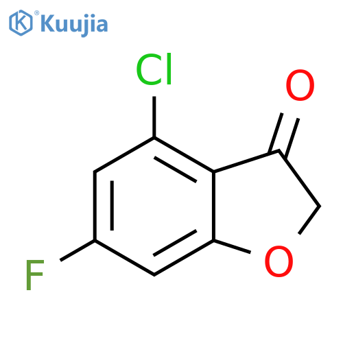 4-chloro-6-fluoro-2,3-dihydro-1-benzofuran-3-one structure