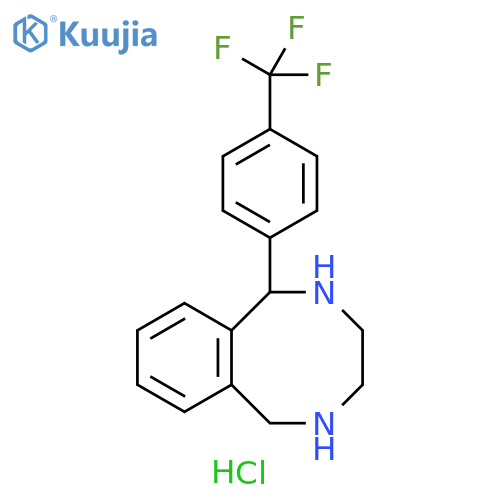 2,5-Benzodiazocine, 1,2,3,4,5,6-hexahydro-1-[4-(trifluoromethyl)phenyl]-, hydrochloride (1:2) structure
