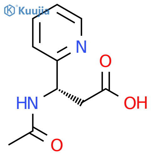 (3S)-3-acetamido-3-(pyridin-2-yl)propanoic acid structure
