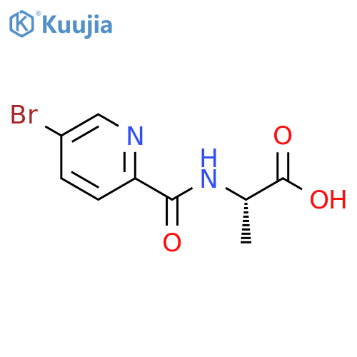 L-Alanine, N-[(5-bromo-2-pyridinyl)carbonyl]- structure