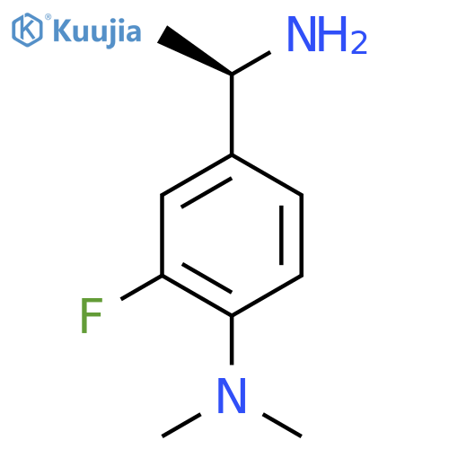 4-(1R)-1-aminoethyl-2-fluoro-N,N-dimethylaniline structure