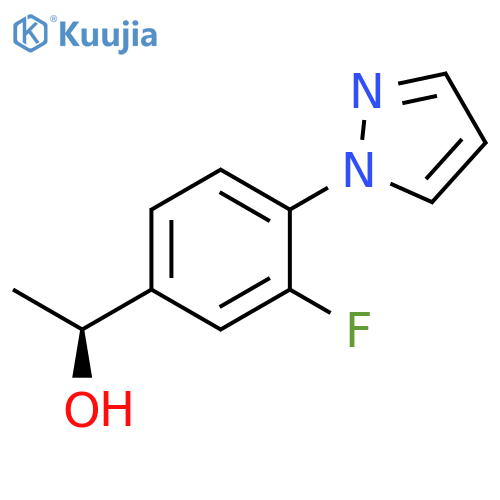 (1S)-1-3-fluoro-4-(1H-pyrazol-1-yl)phenylethan-1-ol structure