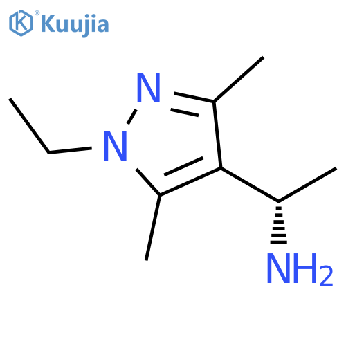 (1S)-1-(1-ethyl-3,5-dimethyl-1H-pyrazol-4-yl)ethan-1-amine structure