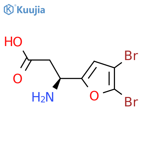 (3S)-3-amino-3-(4,5-dibromofuran-2-yl)propanoic acid structure