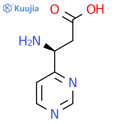 (3S)-3-amino-3-(pyrimidin-4-yl)propanoic acid structure