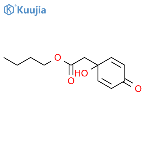 butyl 2-(1-hydroxy-4-oxocyclohexa-2,5-dienyl)acetate structure