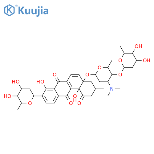 Aquayamycin; 3-Deoxy, 4a-O-[2,6-dideoxy-α-L-lyxo-hexopyranosyl-(1→4)-3-(dimethylamino)-2,3,6-trideoxy-α-L-lyxo-hexopyranoside] structure