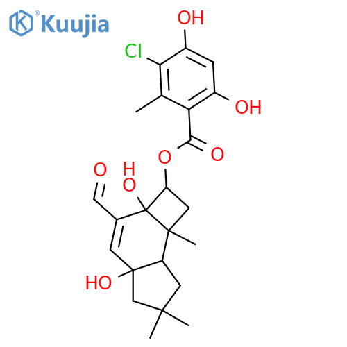 7-Protoilludene-5,6,9,14-tetrol; 5β-form, 14-Aldehyde, 5-O-(3-chloro-4,6-dihydroxy-2-methylbenzoyl) structure