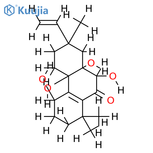 1beta,7beta,8alpha,9alpha-tetrahydroxy-20-norisopimara-5(10),15-dien-6-one structure