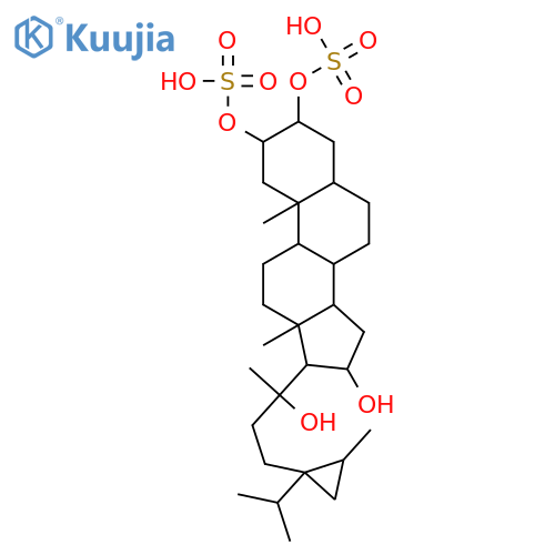 [(2S,3S,5S,10S,13S,16S,17R)-16-hydroxy-17-[1-hydroxy-3-(1-isopropyl-2-methyl-cyclopropyl)-1-methyl-propyl]-10,13-dimethyl-3-sulfooxy-2,3,4,5,6,7,8,9,11,12,14,15,16,17-tetradecahydro-1H-cyclopenta[a]phenanthren-2-yl] hydrogen sulfate structure