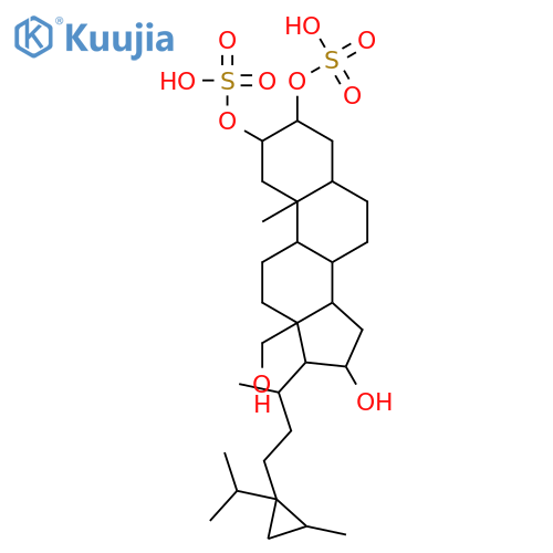 [(2S,3S,5S,10S,13R,16S,17R)-16-hydroxy-13-(hydroxymethyl)-17-[3-(1-isopropyl-2-methyl-cyclopropyl)-1-methyl-propyl]-10-methyl-3-sulfooxy-2,3,4,5,6,7,8,9,11,12,14,15,16,17-tetradecahydro-1H-cyclopenta[a]phenanthren-2-yl] hydrogen sulfate structure