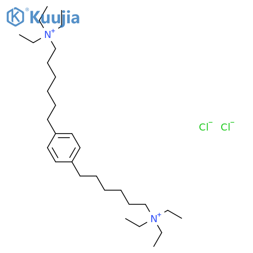 1,4-Benzenedihexanaminium, N,N,N,N',N',N'-hexaethyl-, dichloride structure