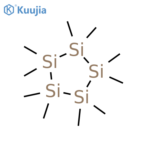 Cyclopentasilane,1,1,2,2,3,3,4,4,5,5-decamethyl- structure