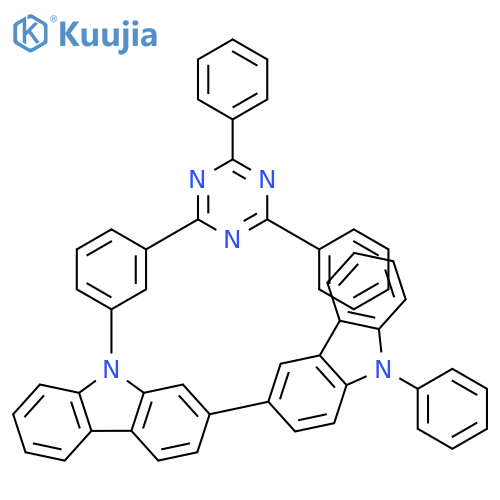 2,3'-Bi-9H-carbazole, 9-[3-(4,6-diphenyl-1,3,5-triazin-2-yl)phenyl]-9'-phenyl- structure