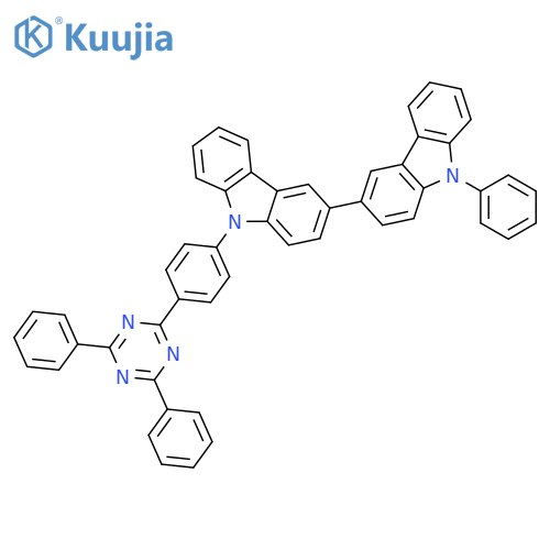 3,3'-Bi-9H-carbazole, 9-[4-(4,6-diphenyl-1,3,5-triazin-2-yl)phenyl]-9'-phenyl- structure