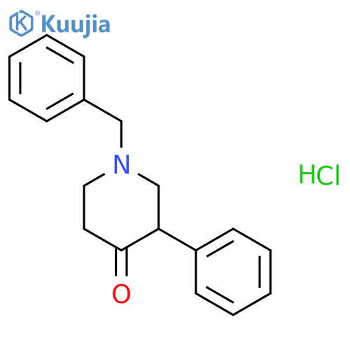 1-Benzyl-3-phenylpiperidin-4-one hydrochloride structure