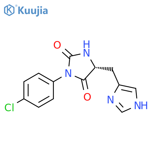 2,4-Imidazolidinedione, 3-(4-chlorophenyl)-5-(1H-imidazol-4-ylmethyl)-,(R)- structure