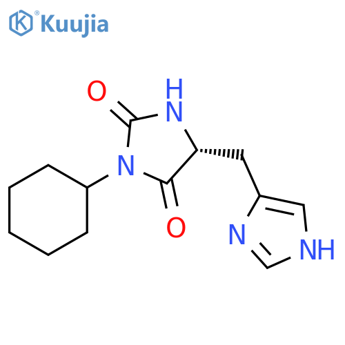 2,4-Imidazolidinedione, 3-cyclohexyl-5-(1H-imidazol-4-ylmethyl)-, (R)- structure