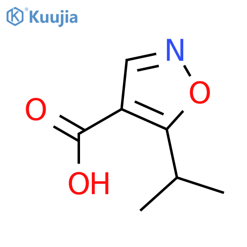 5-(propan-2-yl)-1,2-oxazole-4-carboxylic acid structure