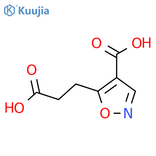 5-(2-Carboxyethyl)isoxazole-4-carboxylic acid structure