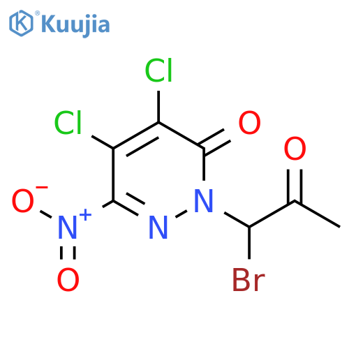 3(2H)-Pyridazinone, 2-(1-bromo-2-oxopropyl)-4,5-dichloro-6-nitro- structure