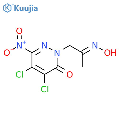 3(2H)-Pyridazinone, 4,5-dichloro-2-[2-(hydroxyimino)propyl]-6-nitro-, (E)- (9CI) structure