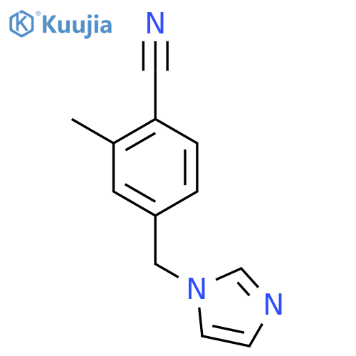 4-(1H-imidazol-1-yl)methyl-2-methylbenzonitrile structure
