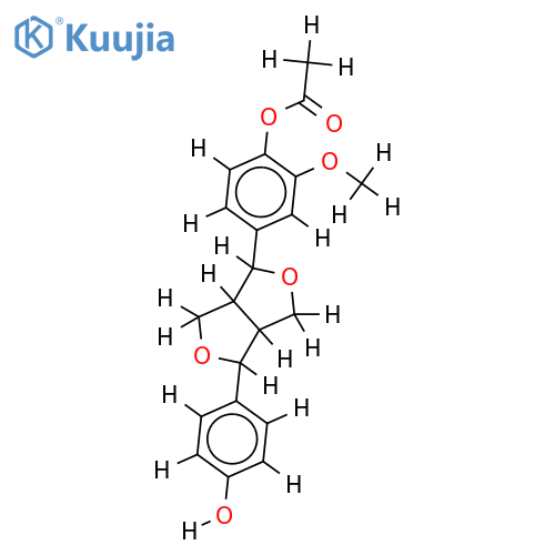 (8S,2R, 5S,6R)-2-(4-hydroxyphenyl)-6-(3-methoxy-4-acetylphenyl)-3,7-dioxabicyclo[3.3.0]octane structure