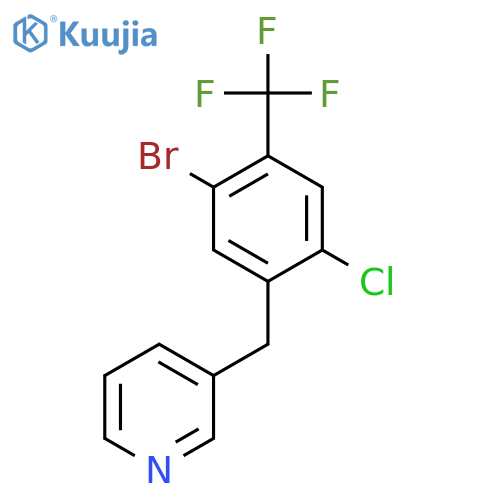 2-Bromo-5-chloro-4-(pyridin-3-ylmethyl)benzotrifluoride structure