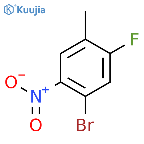 1-bromo-5-fluoro-4-methyl-2-nitrobenzene structure