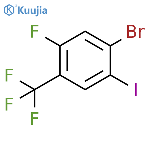 4-Bromo-2-fluoro-5-iodobenzotrifluoride structure