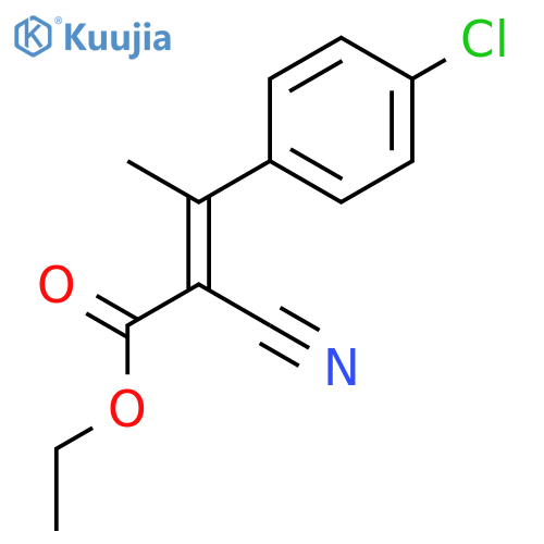 ethyl 3-(4-chlorophenyl)-2-cyanobut-2-enoate structure