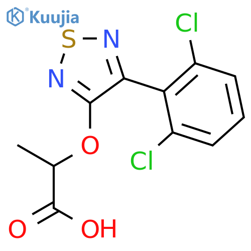 PROPANOIC ACID, 2-[[4-(2,6-DICHLOROPHENYL)-1,2,5-THIADIAZOL-3-YL]OXY]- structure
