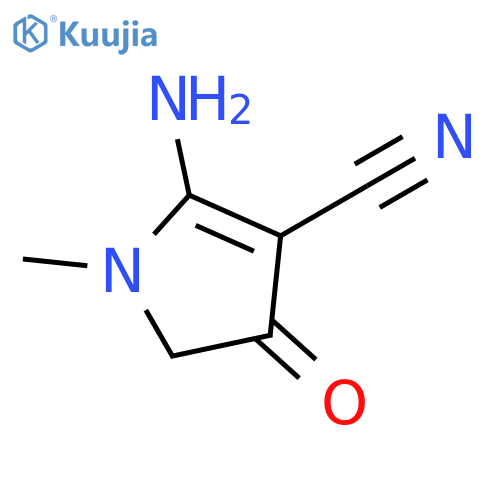 2-amino-1-methyl-4-oxo-4,5-dihydro-1H-pyrrole-3-carbonitrile structure