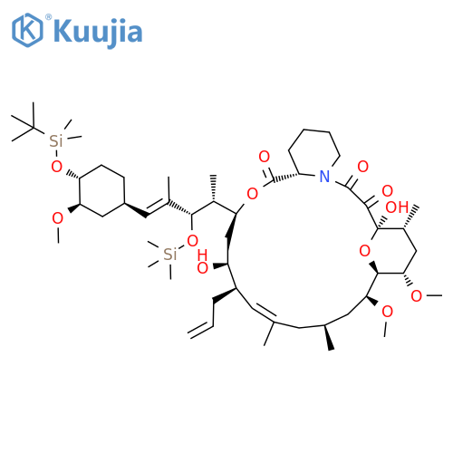 22-Hydroxy-33-O-tert-butyldimethylsilyloxy-27-O-trimethylsilyl-iso-FK-506 structure