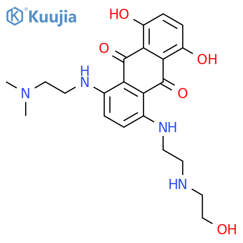 1-{[2-(dimethylamino)ethyl]amino}-5,8-dihydroxy-4-({2-[(2-hydroxyethyl)amino]ethyl}amino)anthracene-9,10-dione structure