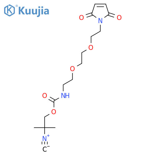 Carbamic acid, N-[2-[2-[2-(2,5-dihydro-2,5-dioxo-1H-pyrrol-1-yl)ethoxy]ethoxy]ethyl]-, 2-isocyano-2-methylpropyl ester structure