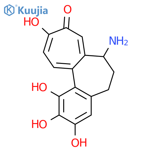 (7S)-7-amino-1,2,3,10-tetrahydroxy-6,7-dihydrobenzo[a]heptalen-9(5H)-one structure