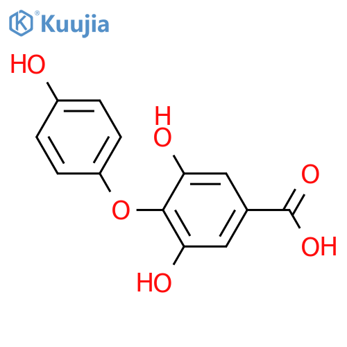 3,5-Dihydroxy-4-(4-hydroxyphenoxy)benzoic acid structure