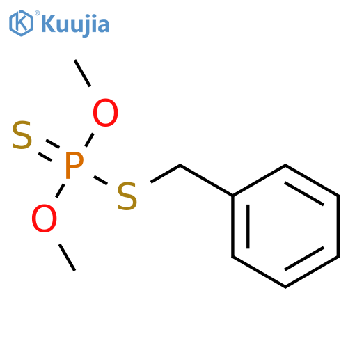 Phosphorodithioic acid, O,O-dimethyl S-(phenylmethyl) ester structure