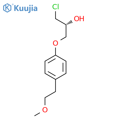 1-Chloro-2-hydroxy-3-(4-(2-methoxyethyl)phenoxy)-propane, (R)- structure