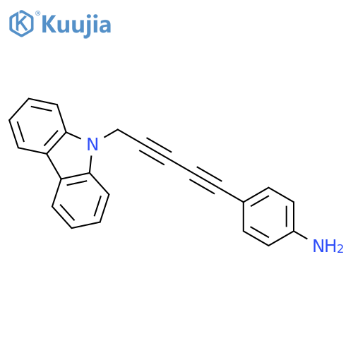 Benzenamine, 4-[5-(9H-carbazol-9-yl)-1,3-pentadiynyl]- structure