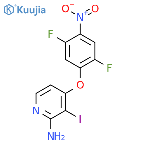 4-(2,5-Difluoro-4-nitrophenoxy)-3-iodopyridin-2-amine structure